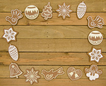 Christmas cookie border 