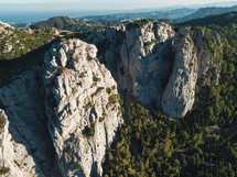 Top of mountain Dolomiti Of South in Calabria region aerial view