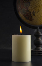Globe and candle 