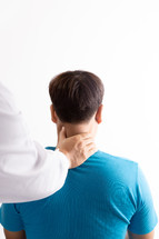 doctor examining a patient 