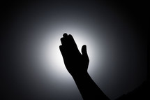 Silhouette photo - praying hands
