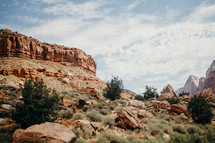 mesas and rocky landscape 