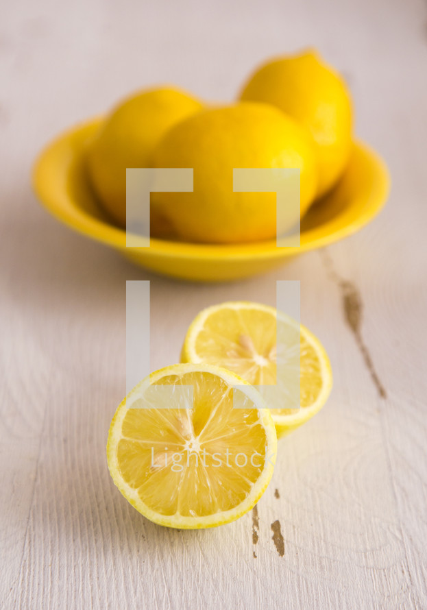 bowls of lemon bars 