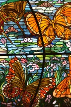 Butterfly stained glass windows 