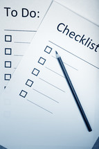to do and checklist 