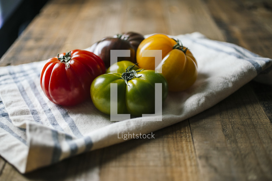 a variety of tomatoes 