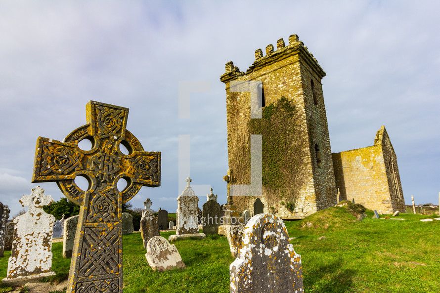 In a field on the Ring of Hook, County Wexford, Ireland are the ruins of Templetown Church