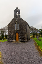 The Holy Trinity Church is located below the Rock of Dunamase in County Laois, Ireland