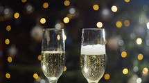 glasses of sparkling wine for the Christmas holidays