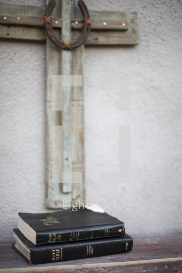 cross and Bibles 