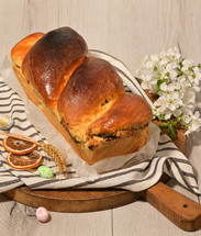 Romanian Easter bread ... Cozonac on Easter Table