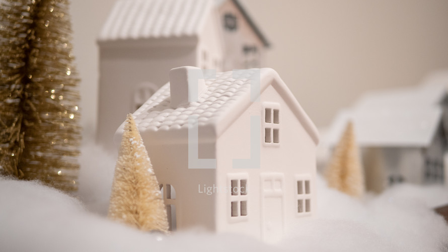 small houses used for a Christmas decorations 