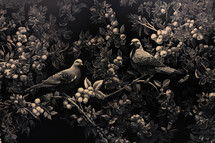 Two Doves in an Olive Tree