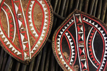 Traditional African war shields