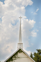 white church steeple