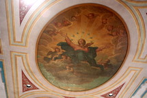 painting of angels on a church ceiling 