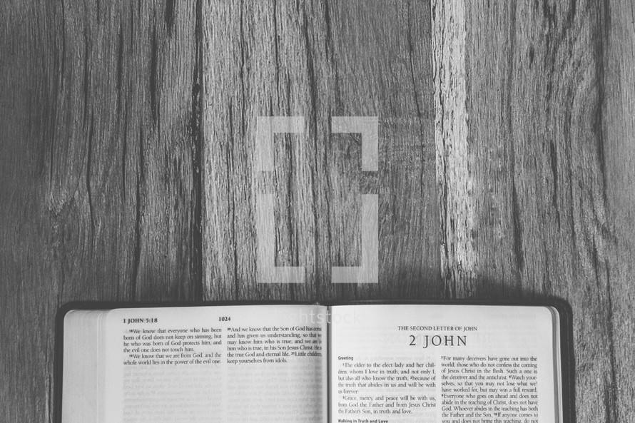 Bible opened to 2 John 