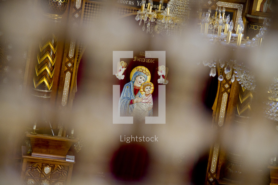 Decorative Christian symbols.