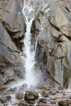 waterfall between rock