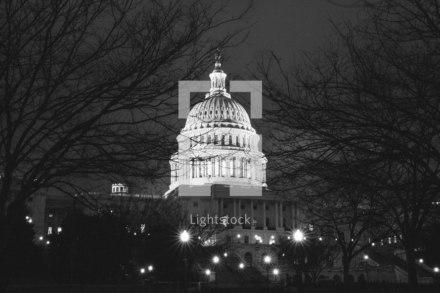 capital building at night 