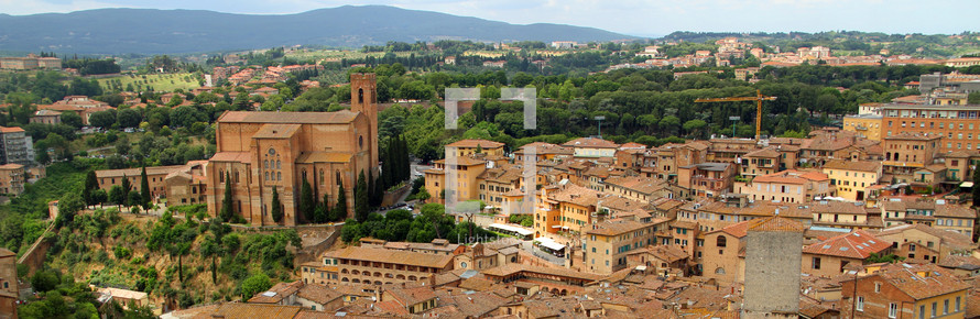 panorama of an Italian Village 