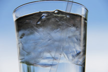 ice cold glass of water