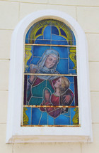 stained glass windows on a church