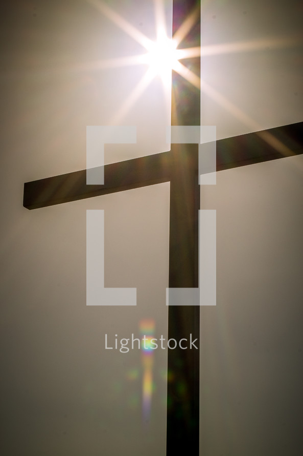 sunburst above a cross