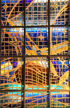 Glass window of Noah's Ark