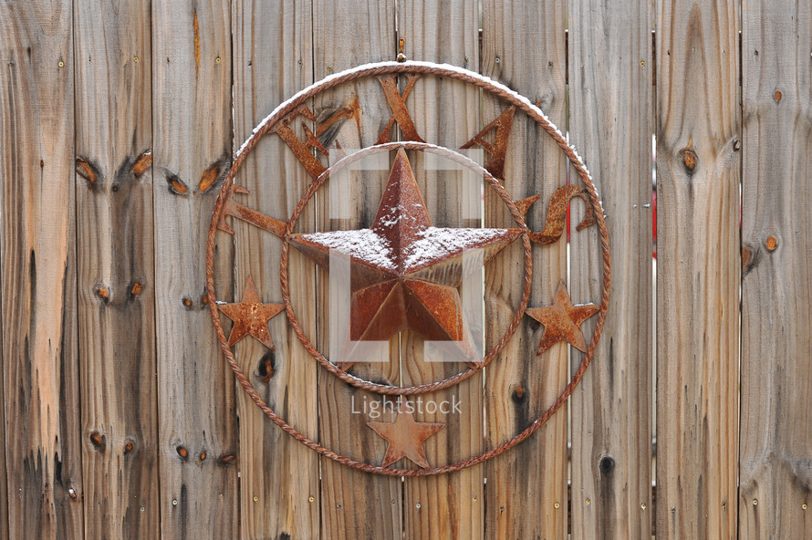 Texas star metal decoration 