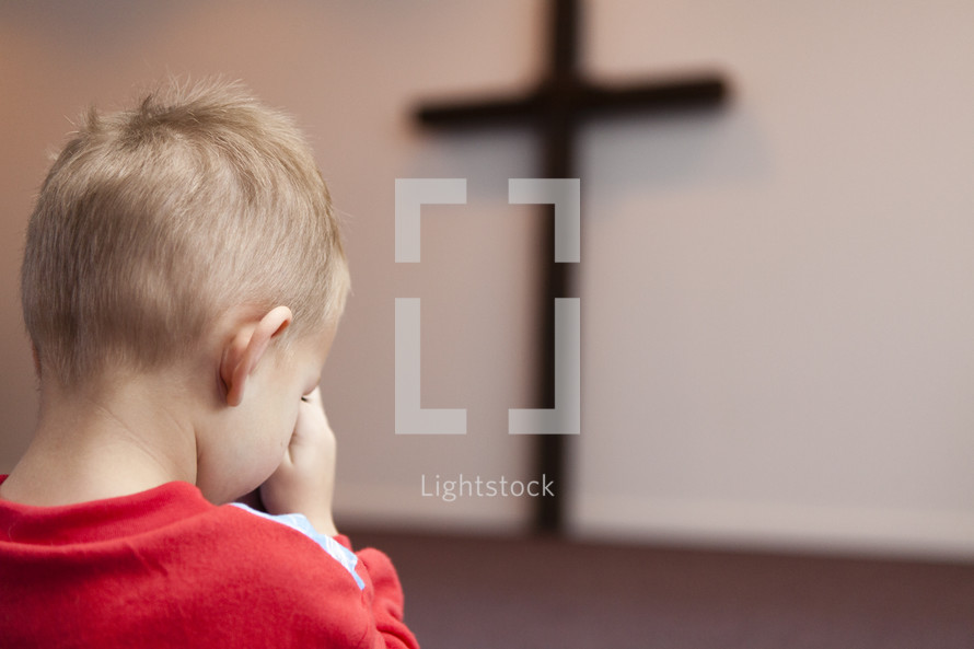 Praying Boy On The Cross