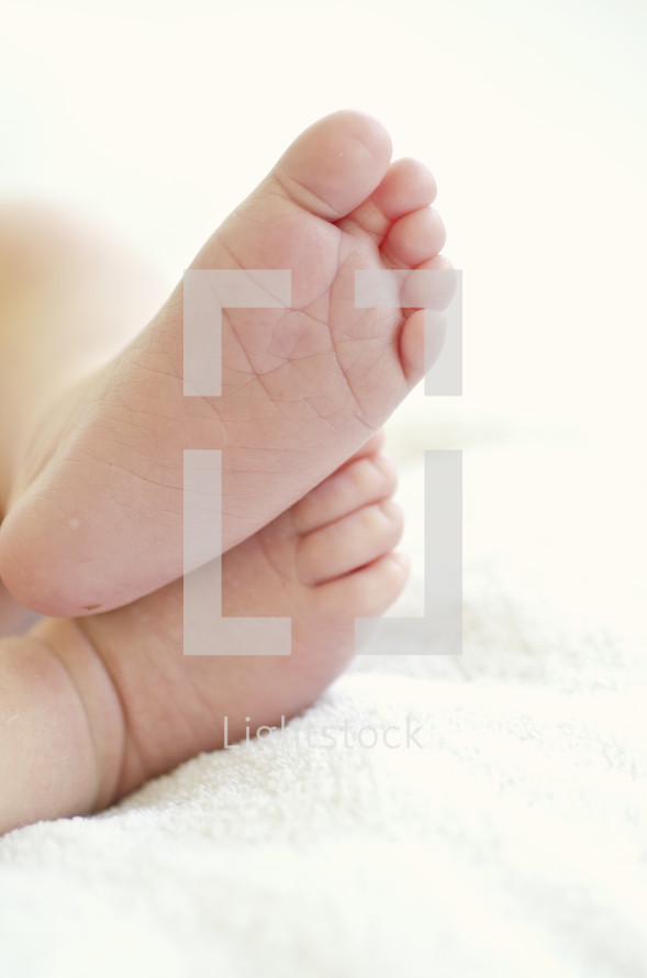 Infant feet.