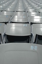 rows of seats in a stadium 