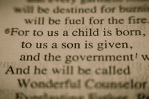 For to us a child is born, to us a son is given