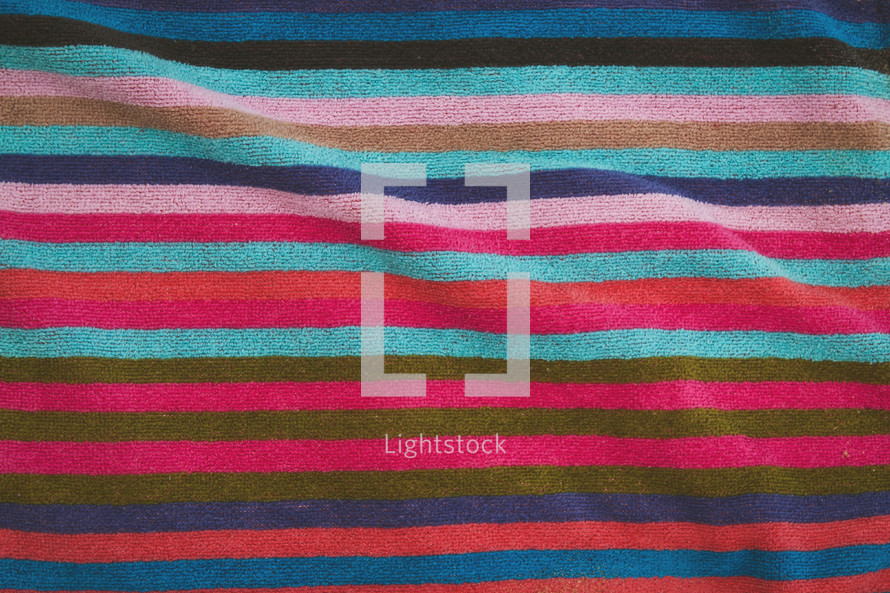 striped beach towel background 