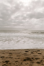 gloomy beach scene 