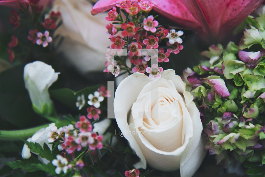 closeup of a flower bouquet 