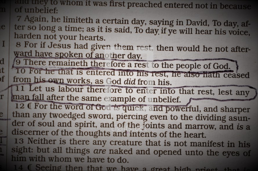 Hebrews 4:9-11