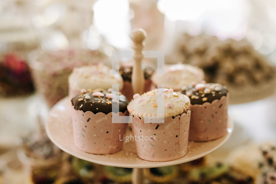 cupcakes on a stand 