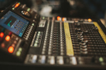 controls on a soundboard