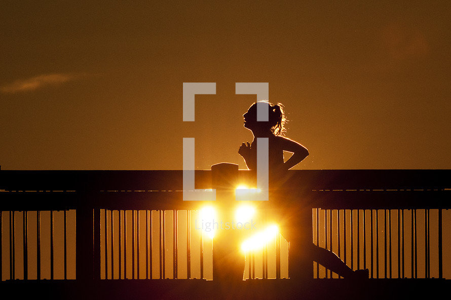 runner at sunset 