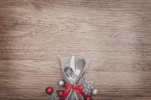 Christmas Meal Table Setting Background