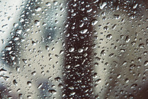 rain on a window 