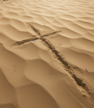 Cross in Sand