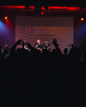 worship leaders playing worship music during a contemporary worship service 