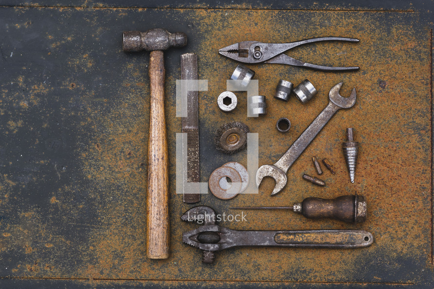 old tools closeup 