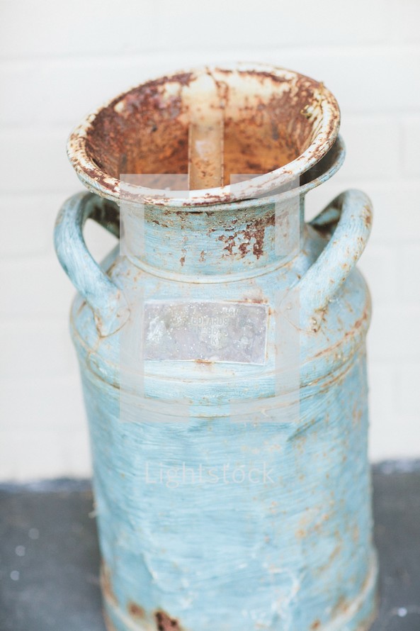 rusty milk jug 