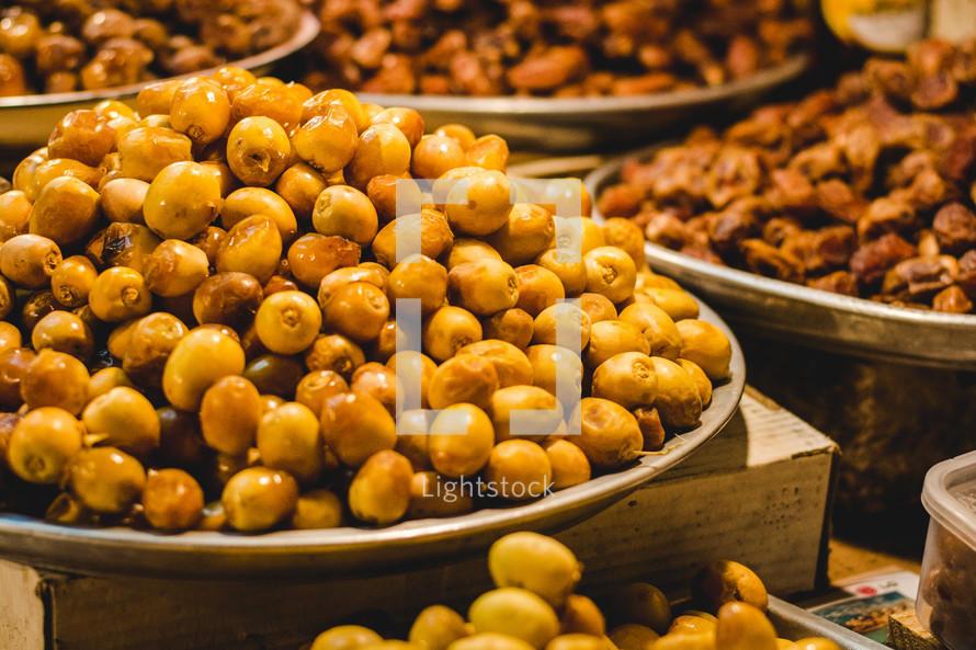 food in a market in the middle east 