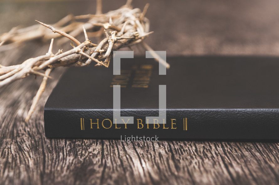 Crown of Thorns with Bible