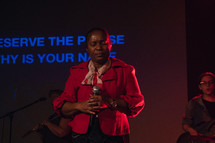 musicians performing worship music during a worship service 